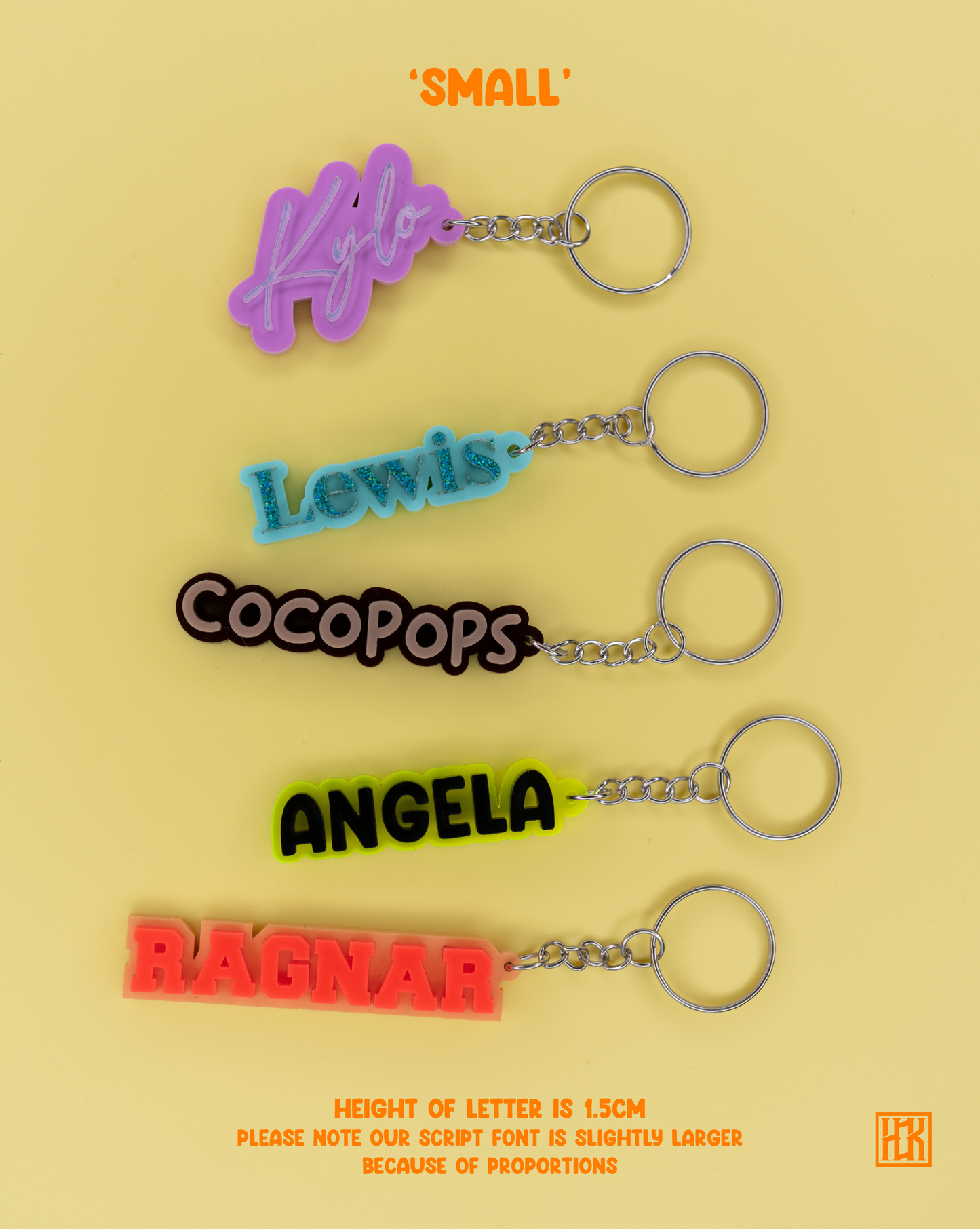 3D Custom Text Keychains