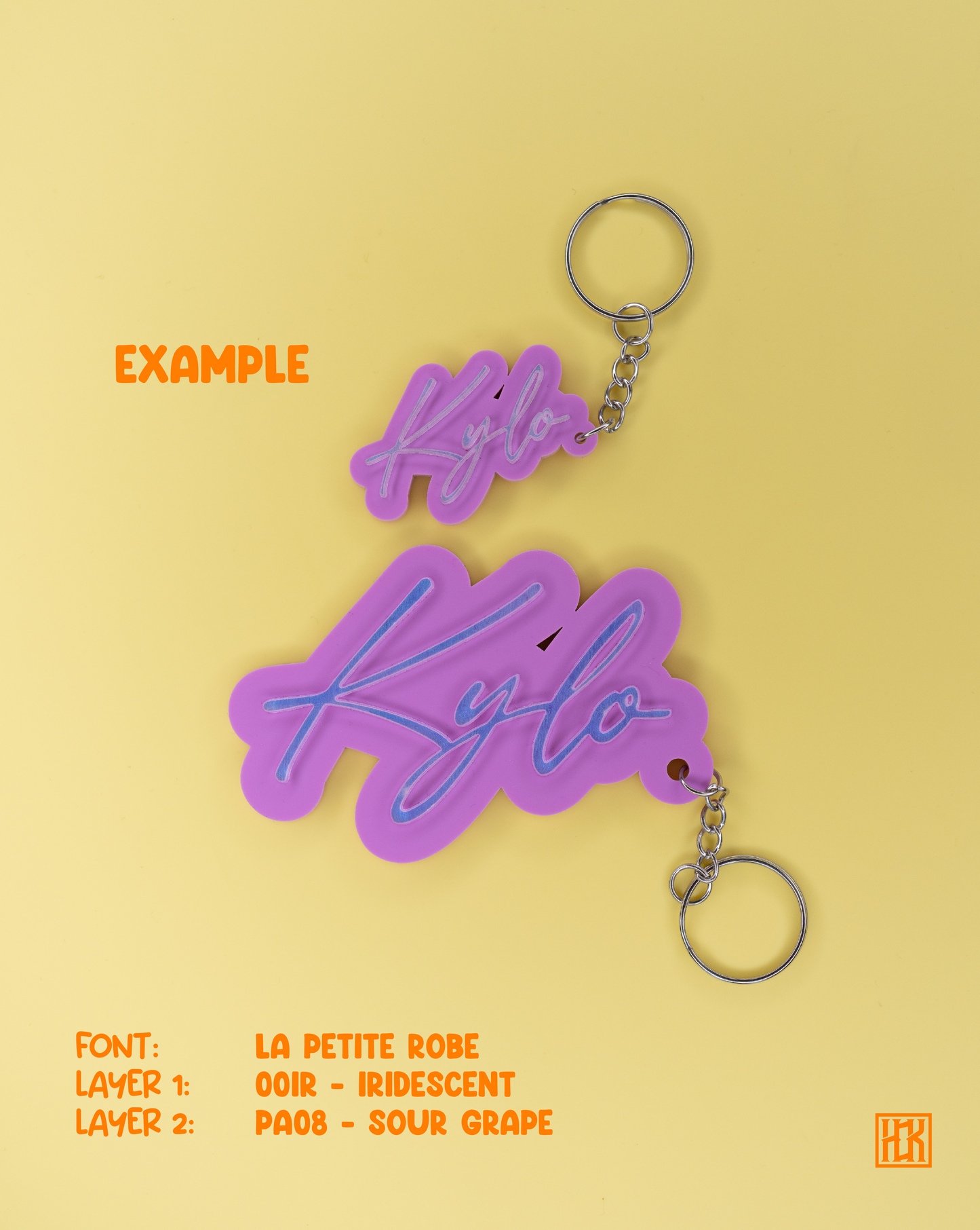 3D Custom Text Keychains