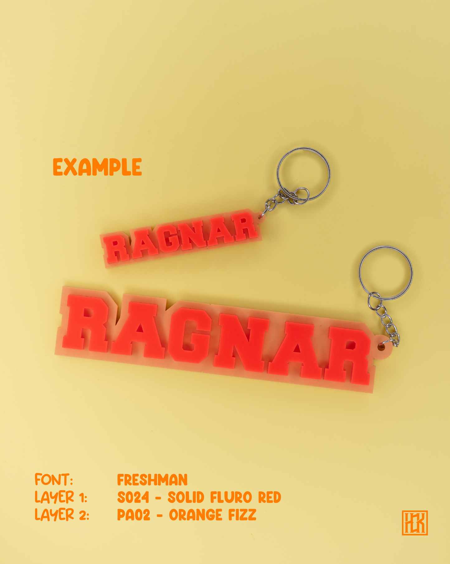 3D Custom Text Keychains