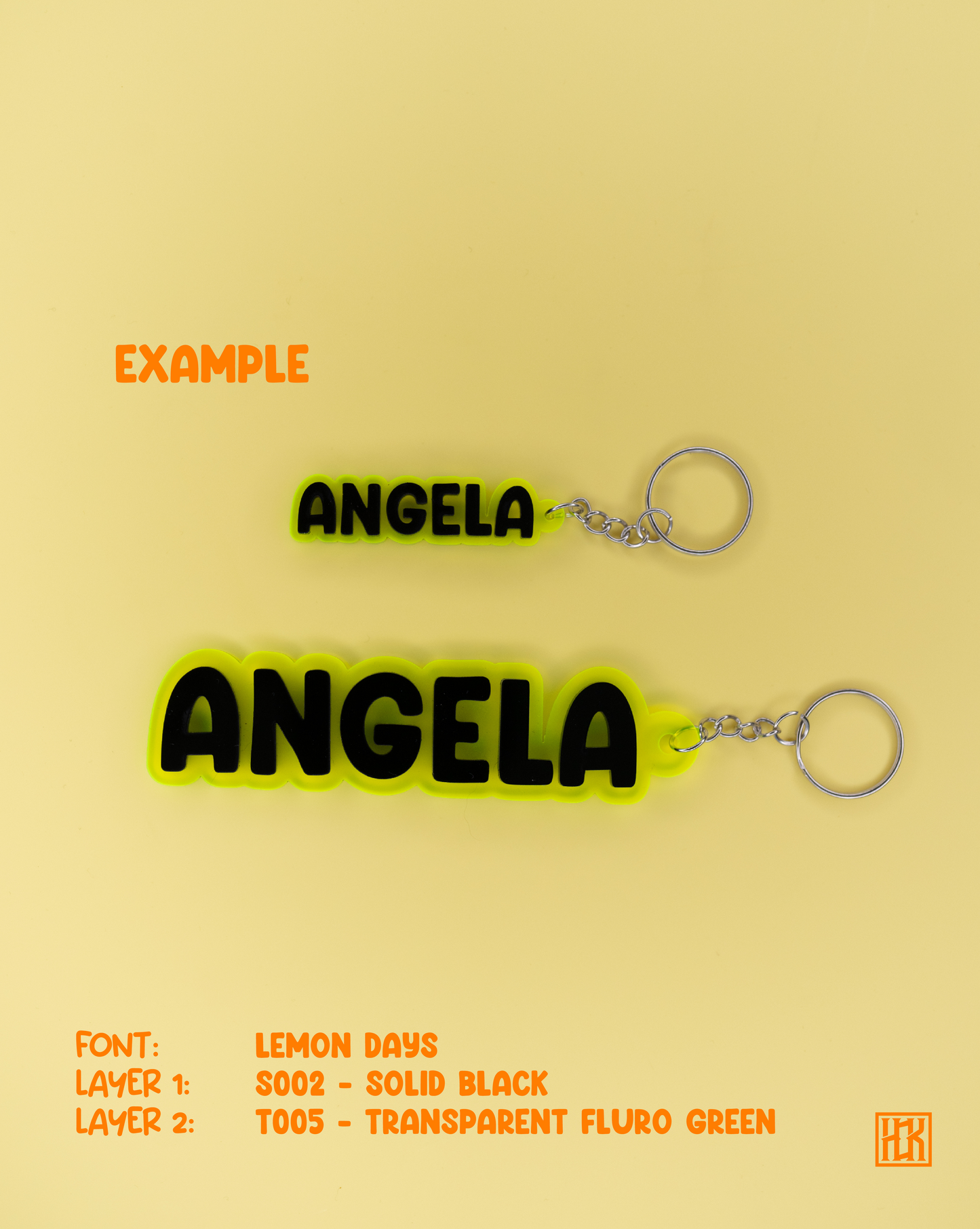 3D Custom Text Keychains