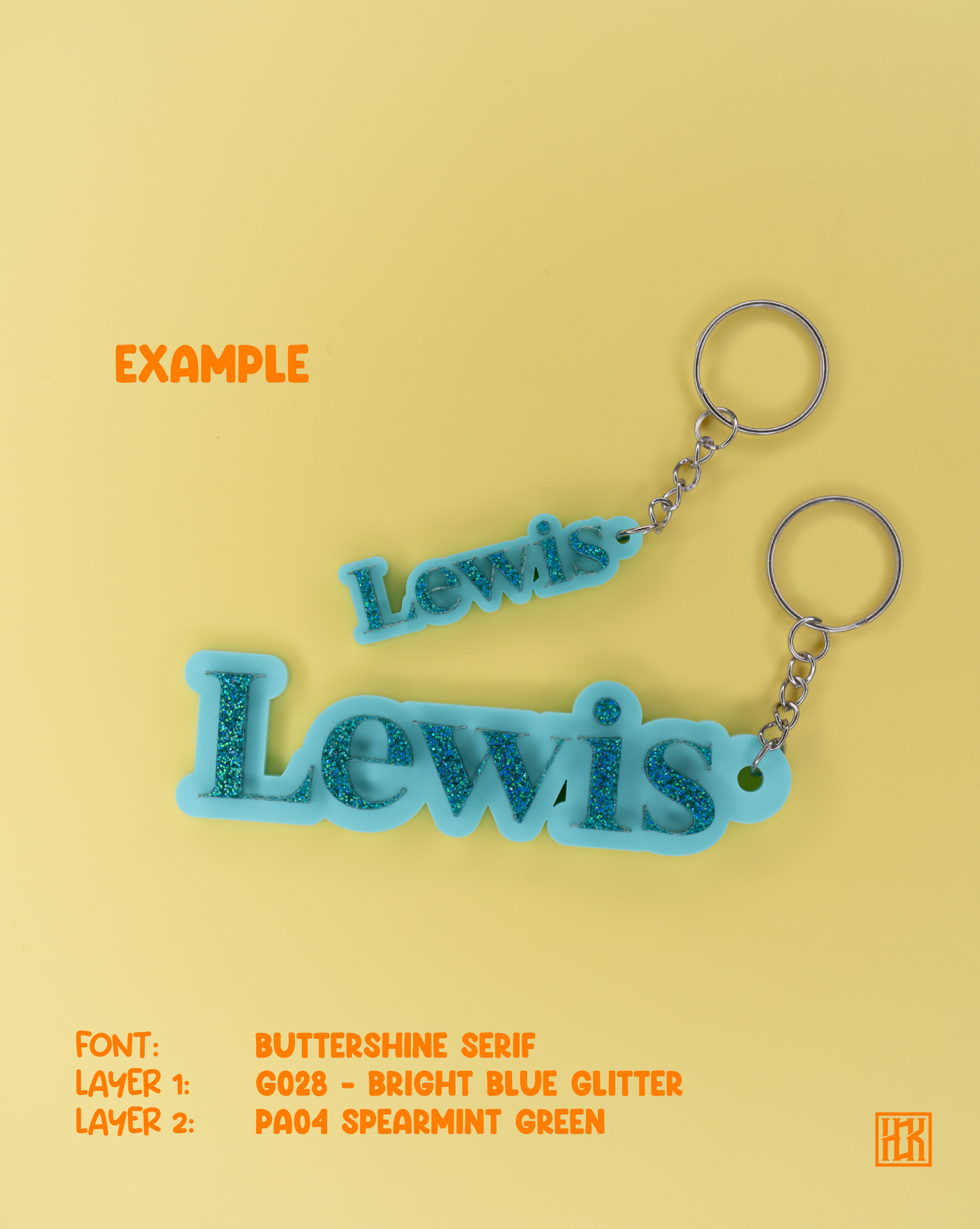 3D Custom Text Keychains