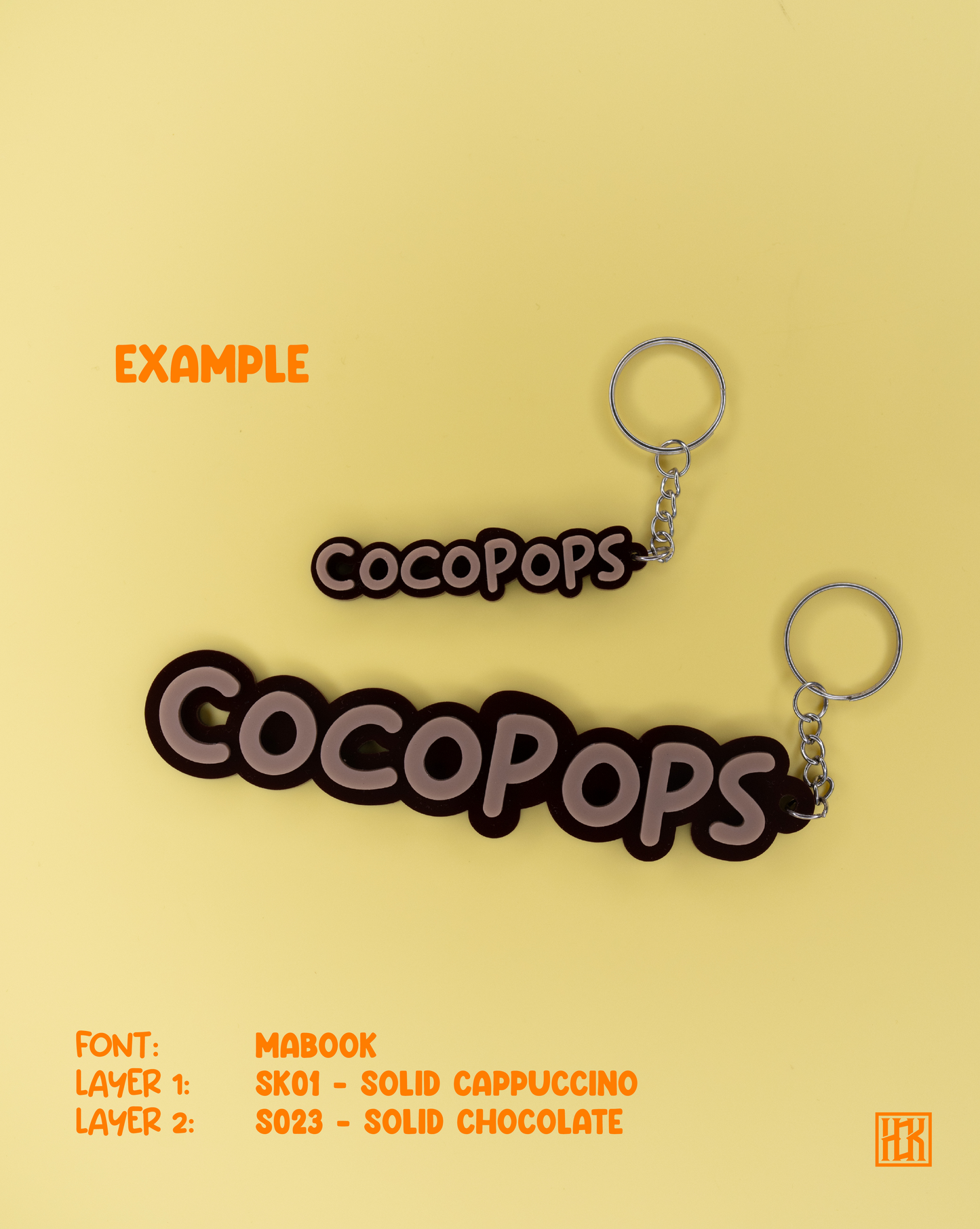 3D Custom Text Keychains