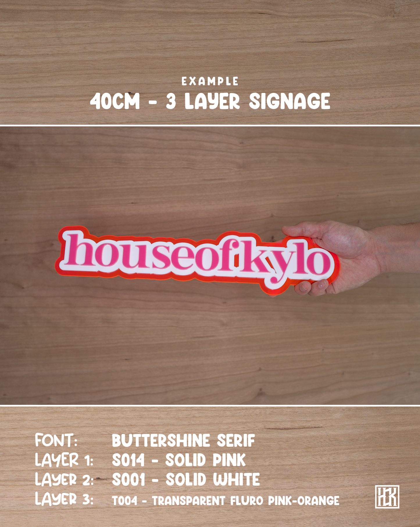 Acrylic Text Signage