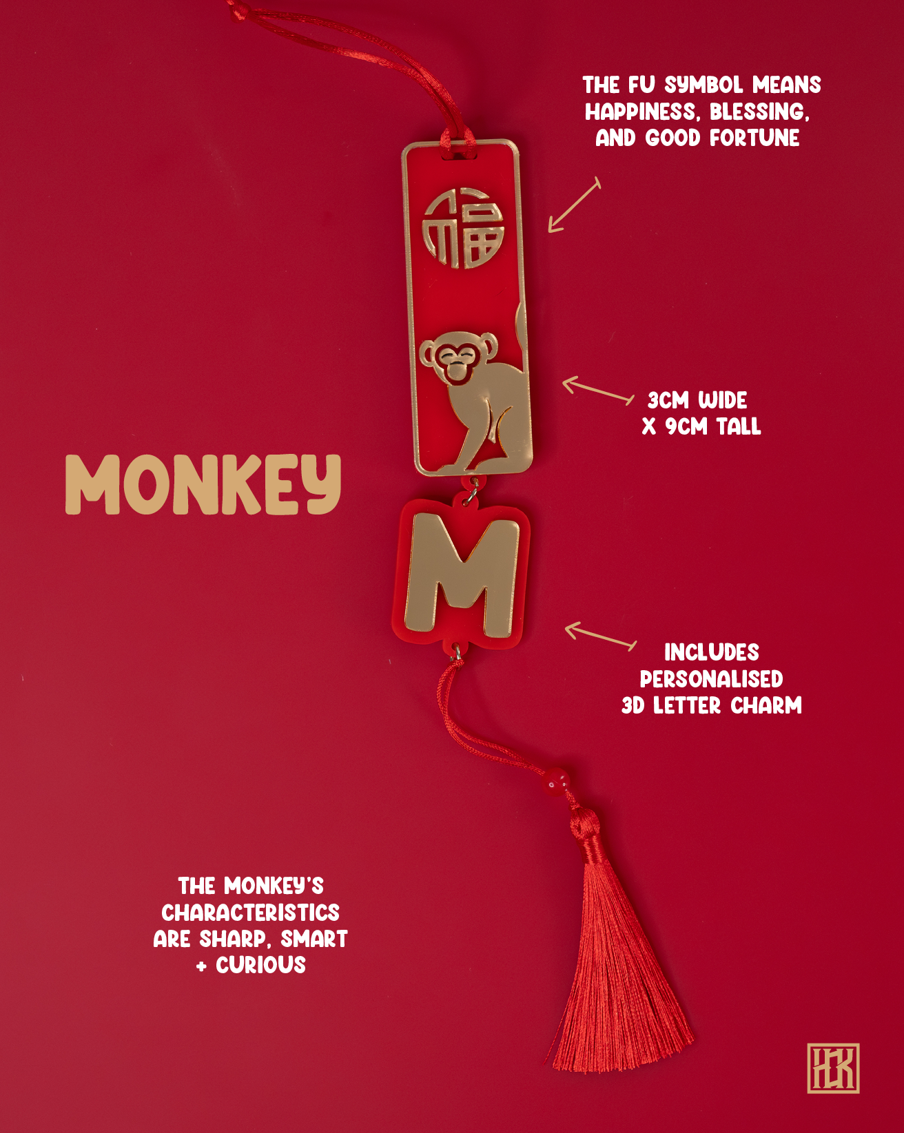 Lucky Monkey Zodiac Talisman