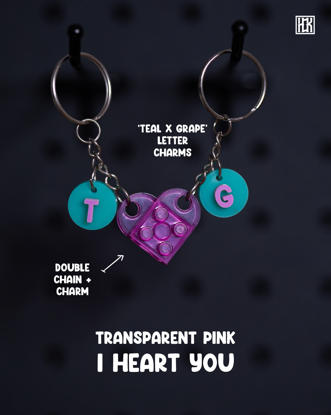 I HEART YOU - TRANSPARENT PINK