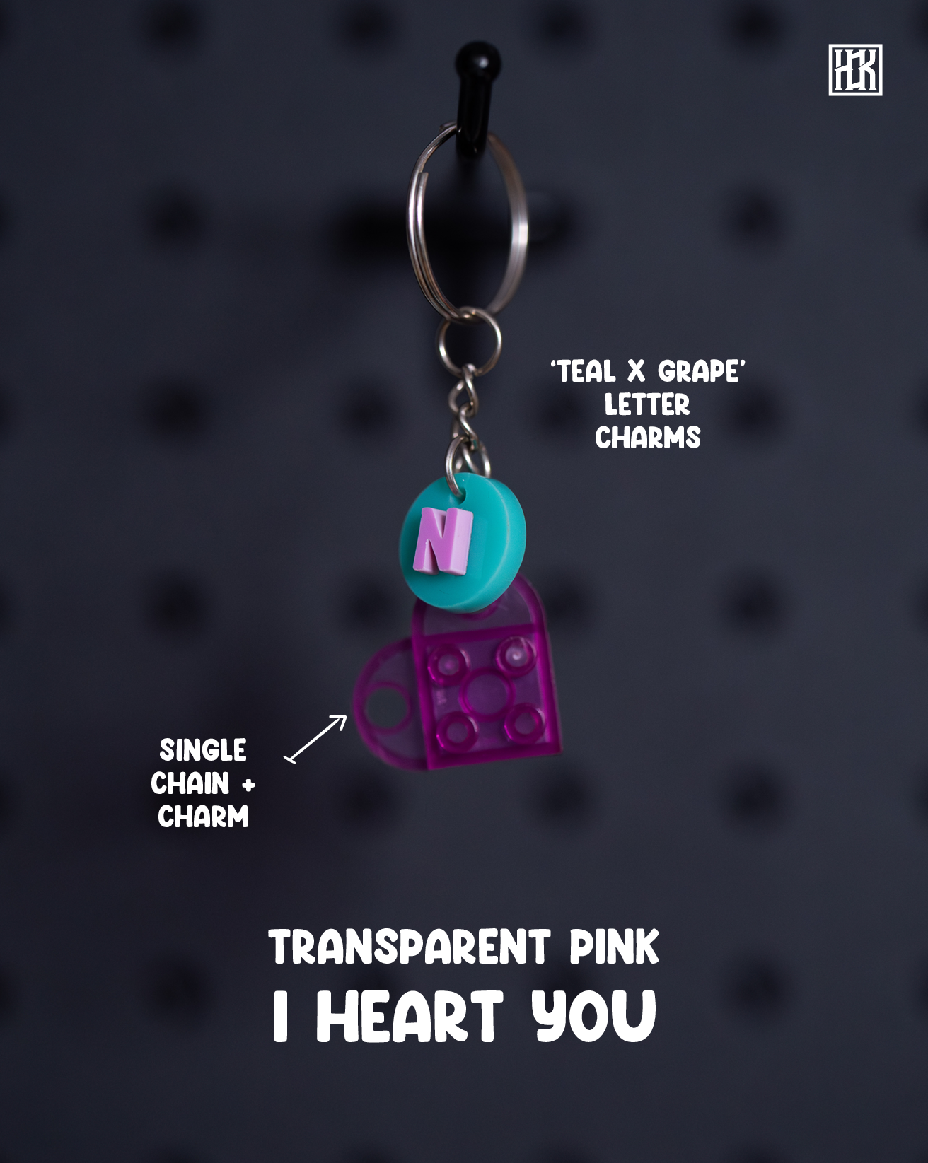 I HEART YOU - TRANSPARENT PINK