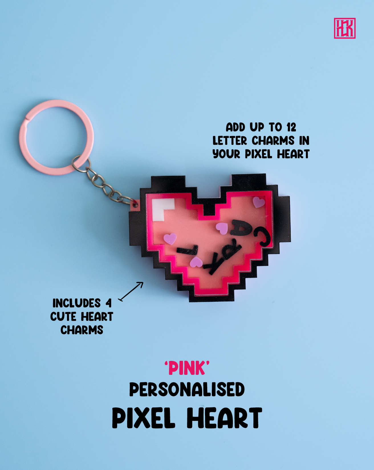 Personalised Pixel Hearts