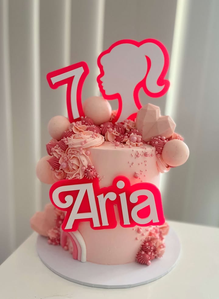Barbie-Inspired Birthday Set - Cake Topper + Fropper Set