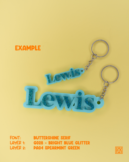 3D Custom Text Keychains