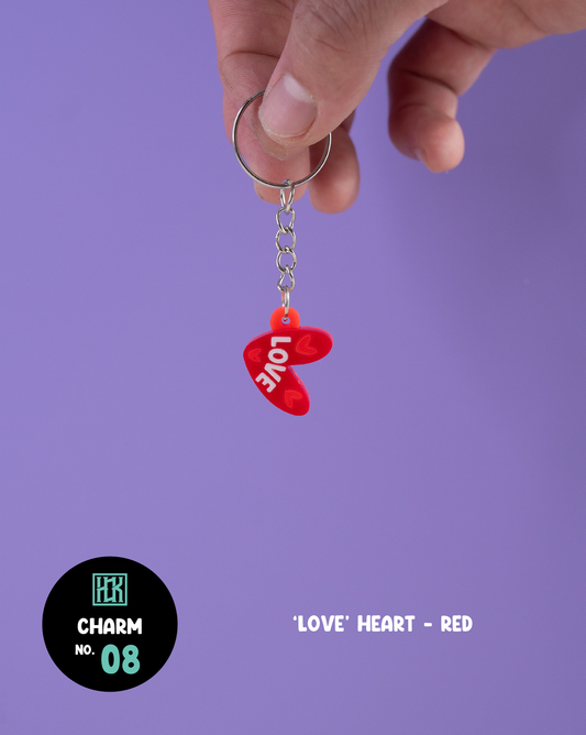 #008 'Love' Heart - Red Charm