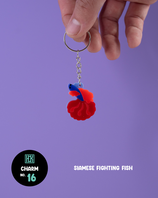 #016 Siamese Fighting Fish Charm
