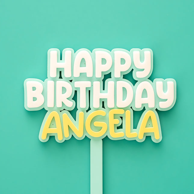 Bubble Letter Cake Topper