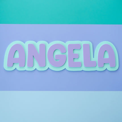 Large Bubble Double Layered Acrylic Name Plaques