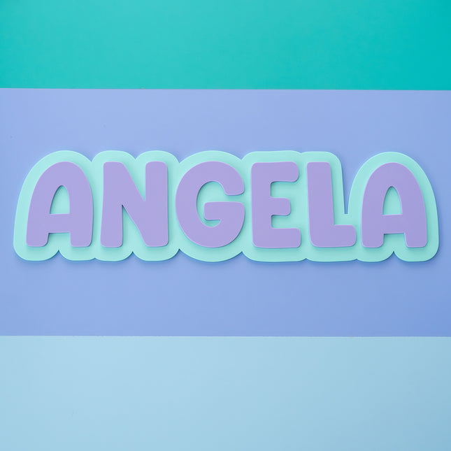 Large Bubble Double Layered Acrylic Name Plaques