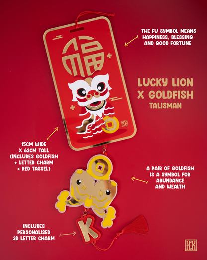 Lucky Lion x Goldfish Talisman (Large)