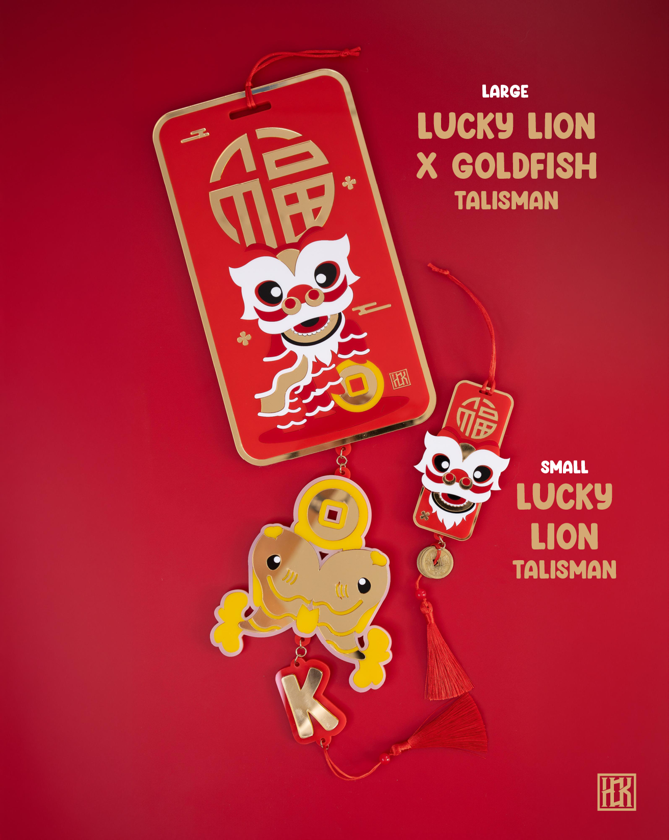 Lucky Lion x Goldfish Talisman (Large)