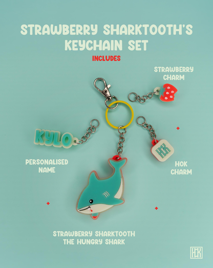 Strawberry Sharktooth's Keychain Set