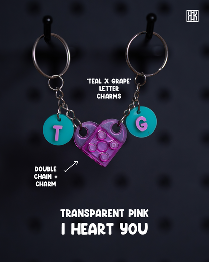 I HEART YOU - TRANSPARENT PINK