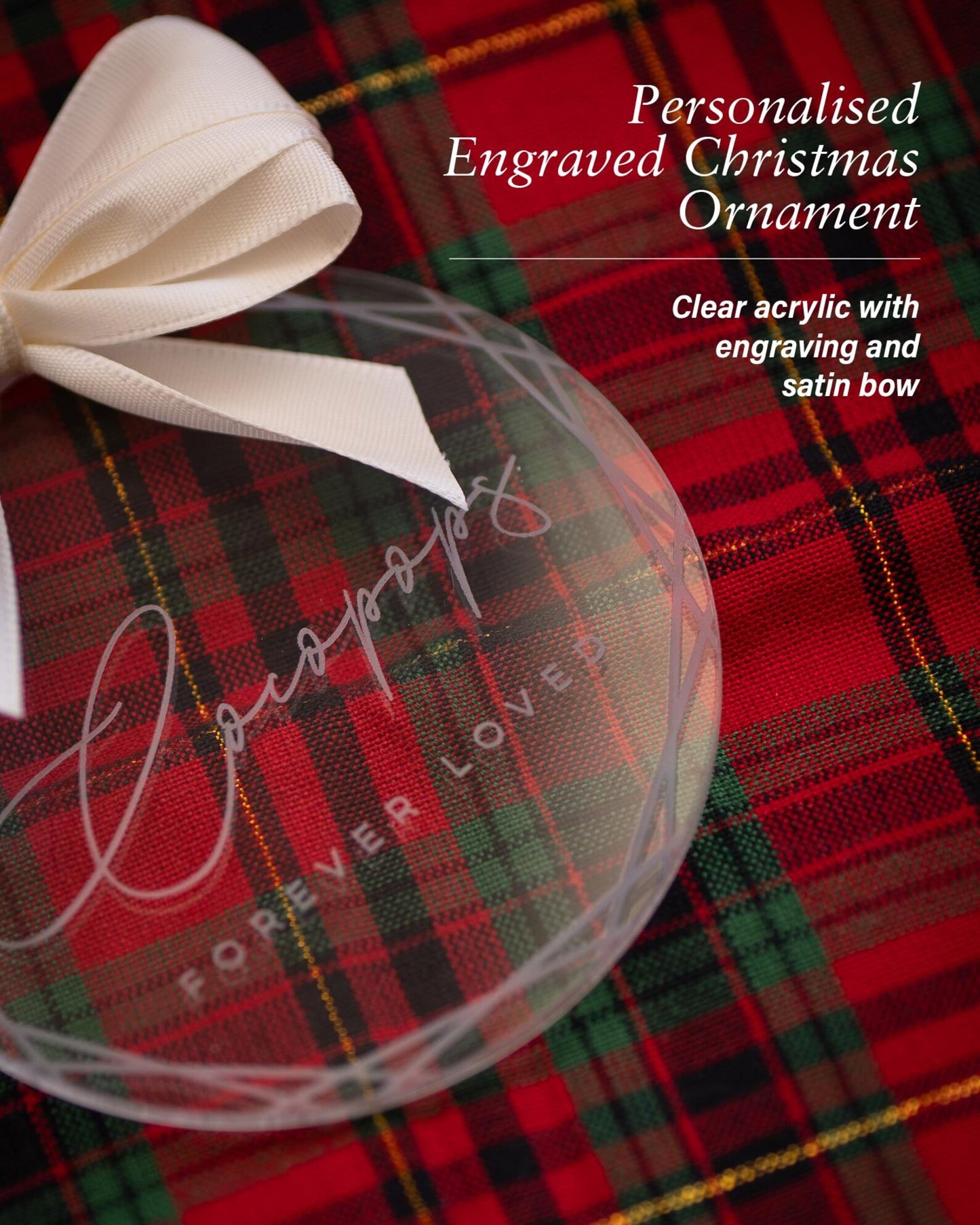 Engraved Personalised Name Christmas Ornaments