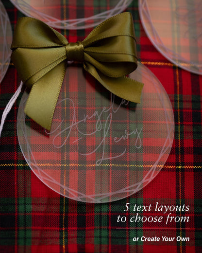 Engraved Personalised Name Christmas Ornaments