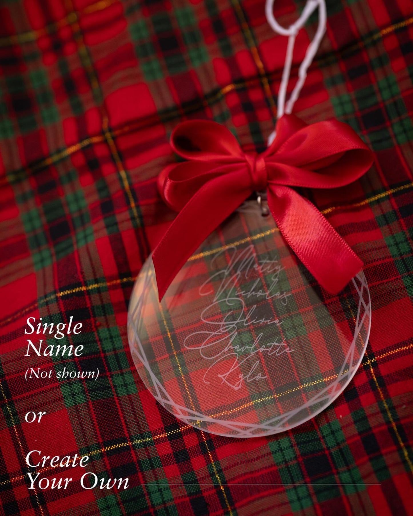 Engraved Personalised Name Christmas Ornaments