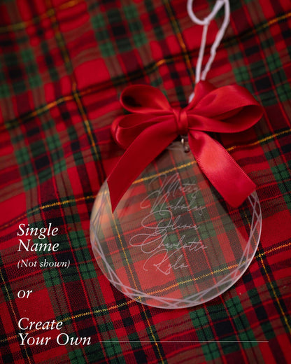 Engraved Personalised Name Christmas Ornaments