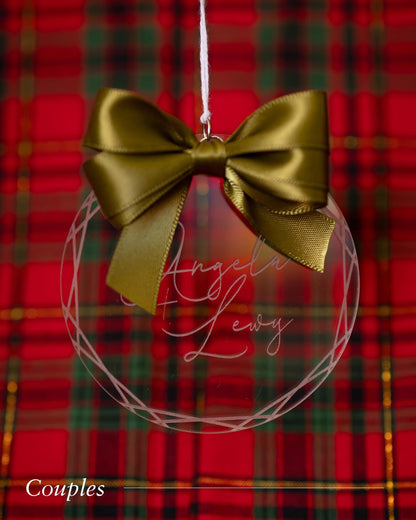 Engraved Personalised Name Christmas Ornaments