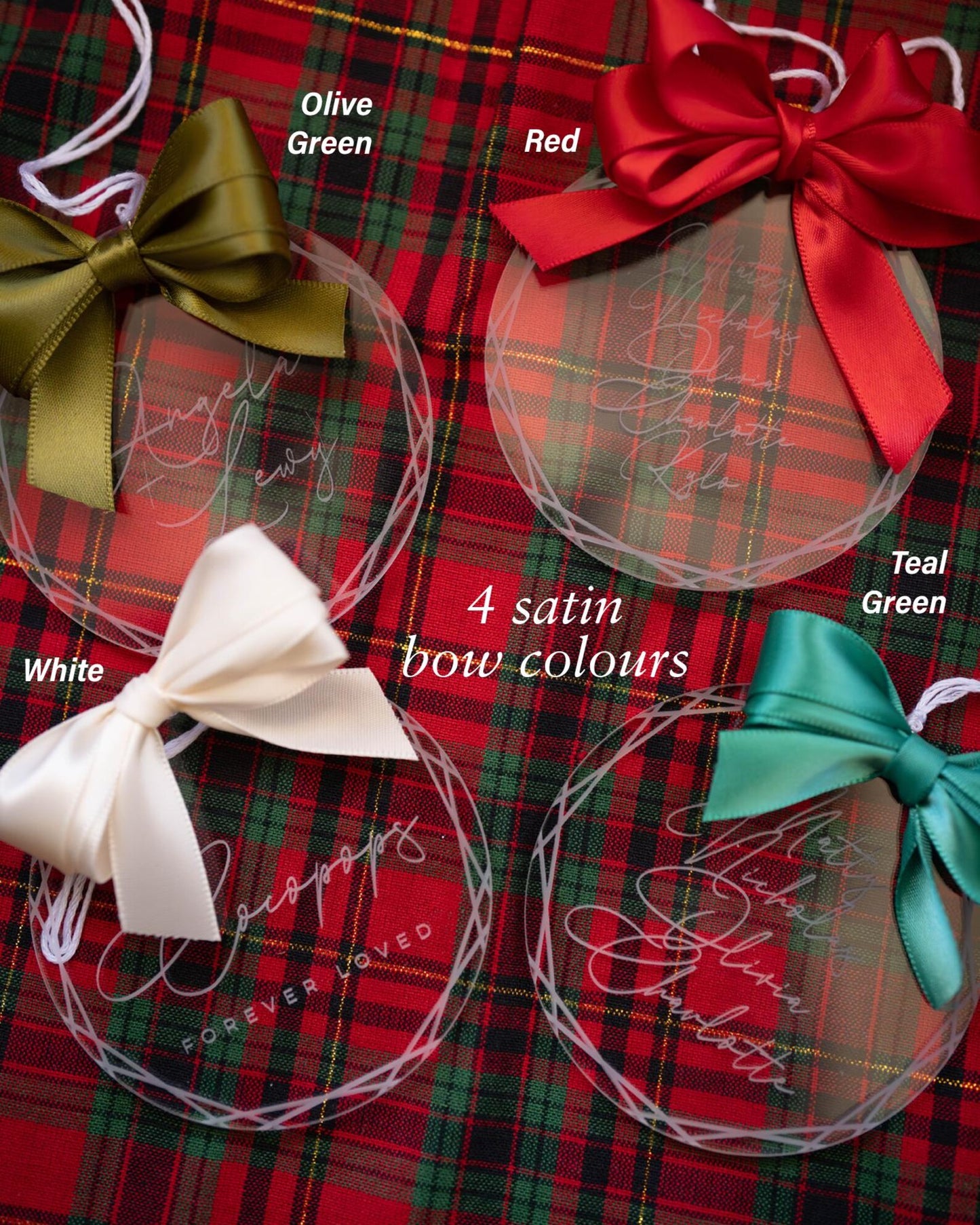 Engraved Personalised Name Christmas Ornaments